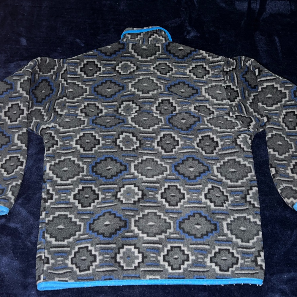 Patagonia Synchilla Sweater Men's Medium Yanaba Forge Grey Snap T Button - Picture 6 of 8